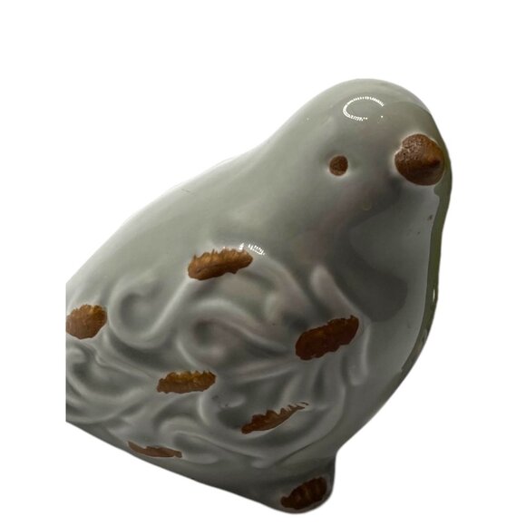 Vintage Ceramic Bird Figurine Distressed Look Decor Piece Chirp - Picture 6 of 11